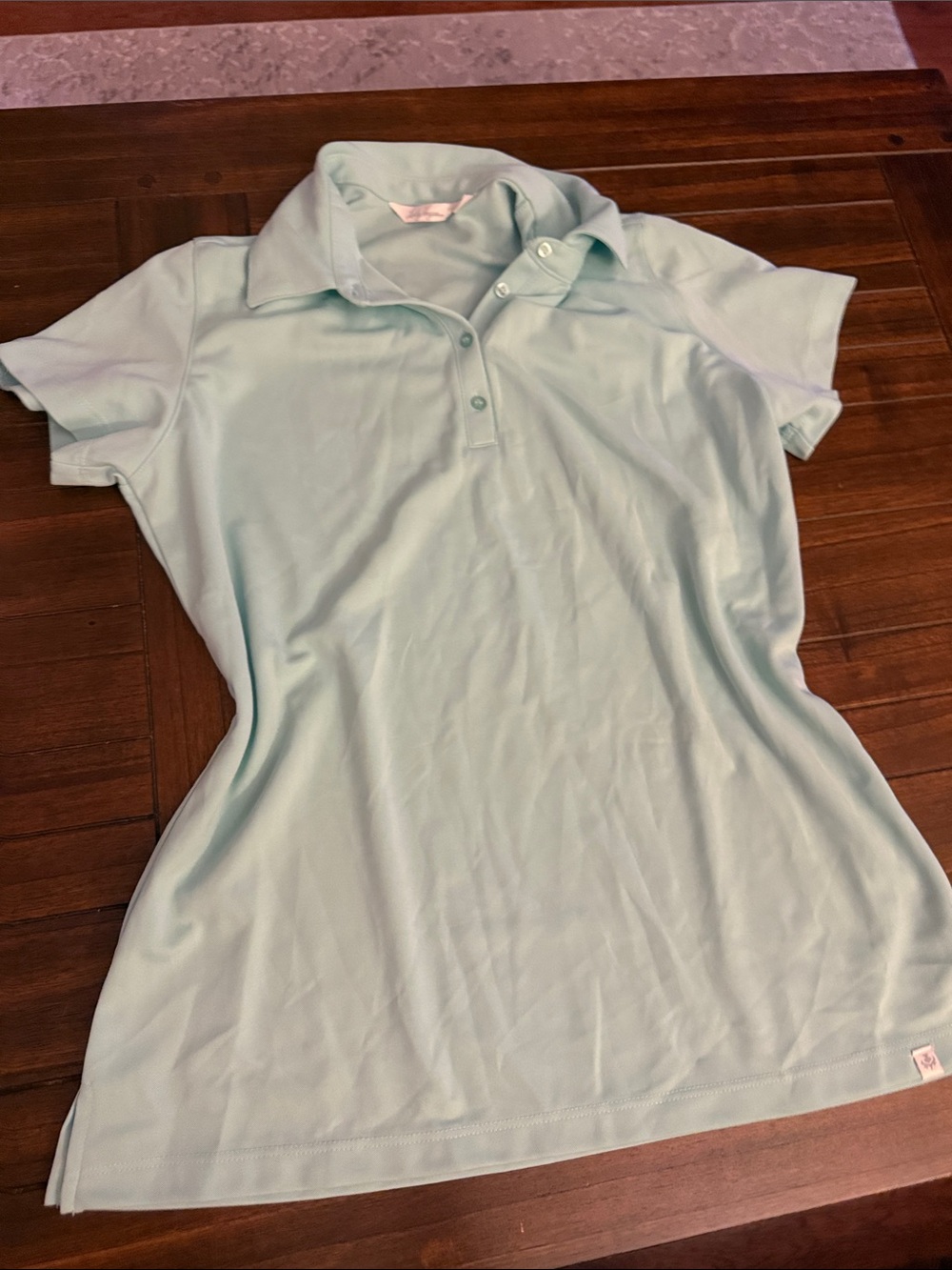 Lady Hagen Mint Polo Top